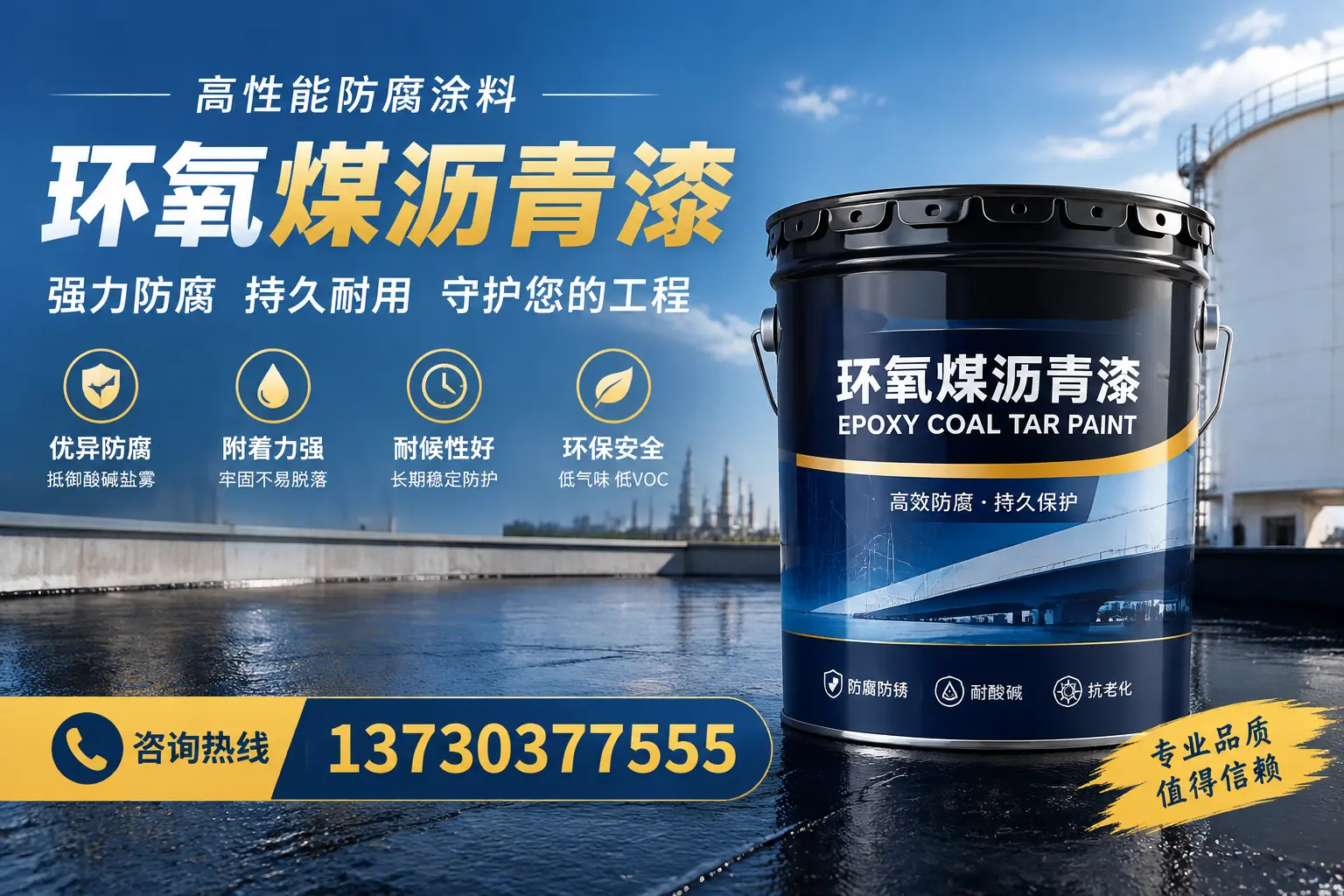 环氧煤沥青漆的耐久性分析，适合阿勒泰的使用场景